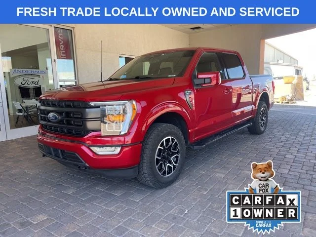 Used 2022 Rapid Red Metallic Tinted Clearcoat Ford Lariat image 1