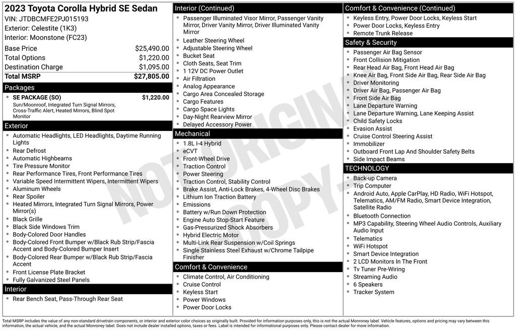 Certified Used 2023 Blue Toyota SE image 10