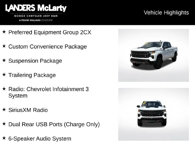 Used 2024 White Chevrolet Custom Trail Boss image 5
