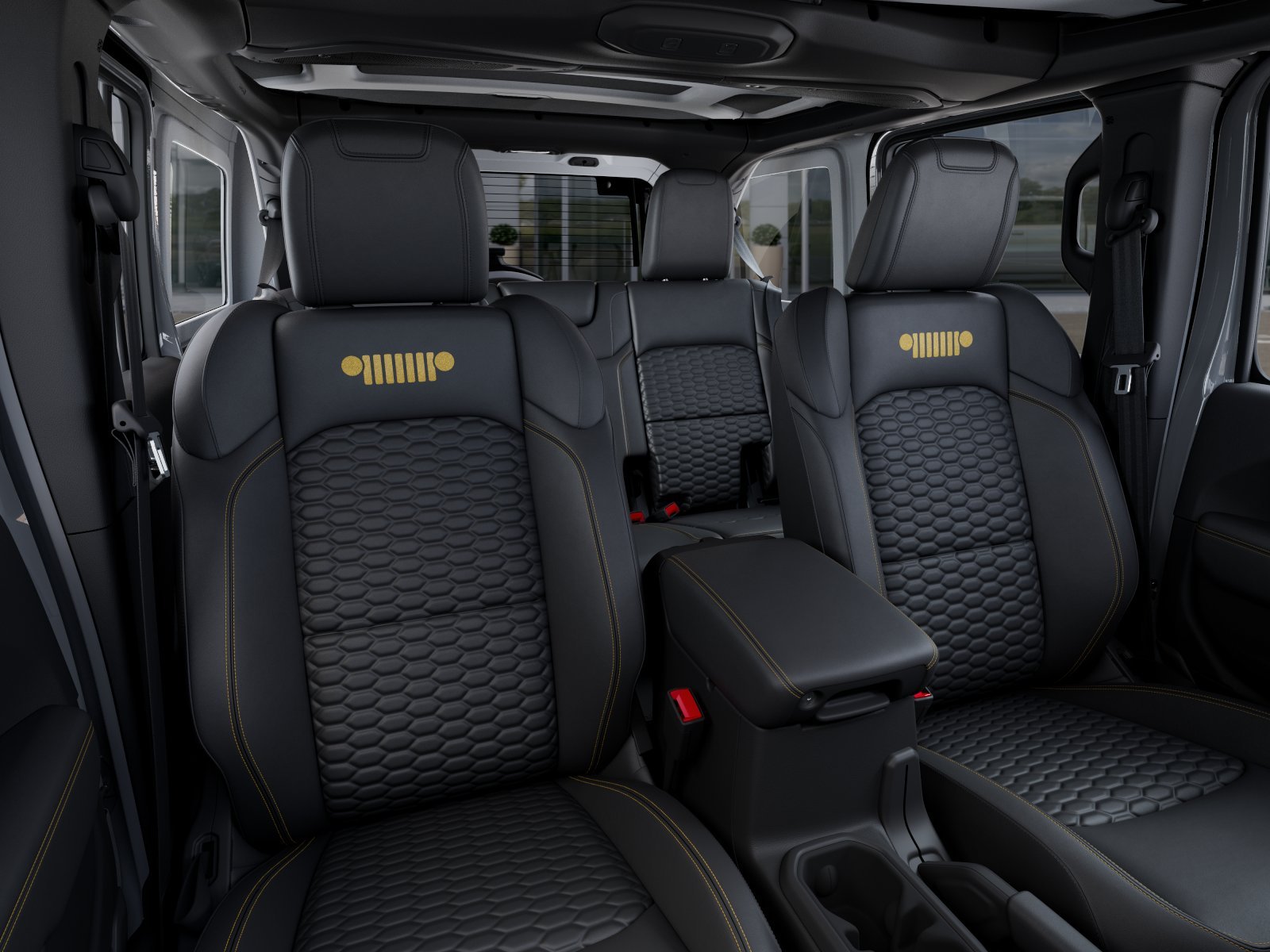 New 2025 Bright White Clear-Coat Exterior Paint Jeep Sahara image 37