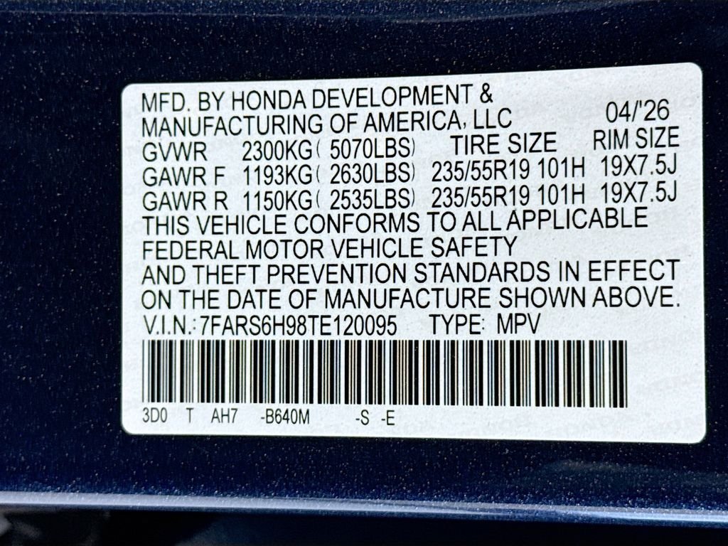 New 2026 Canyon River Blue Metallic Honda Sport Touring image 33