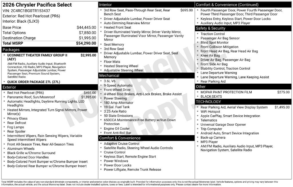 2026 Chrysler Pacifica Select - Photo 24