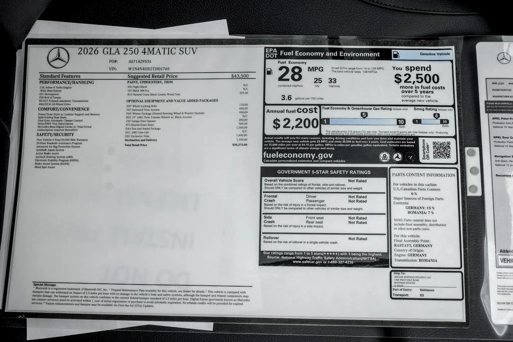 New 2026 Night Black Mercedes-Benz GLA 250 image 57