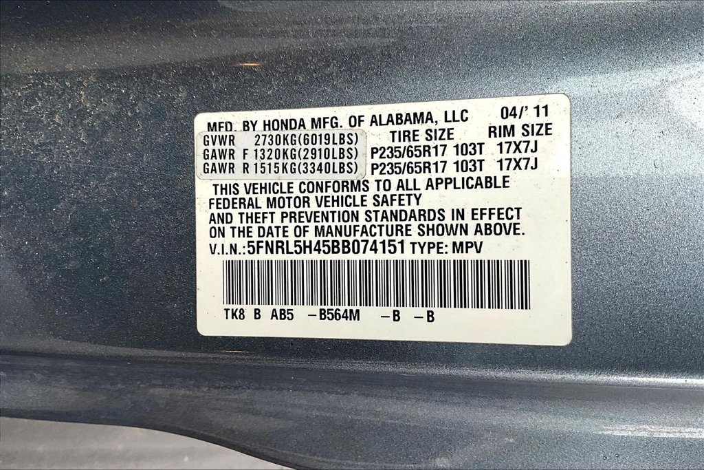 Used 2011 Blue Honda EX image 19