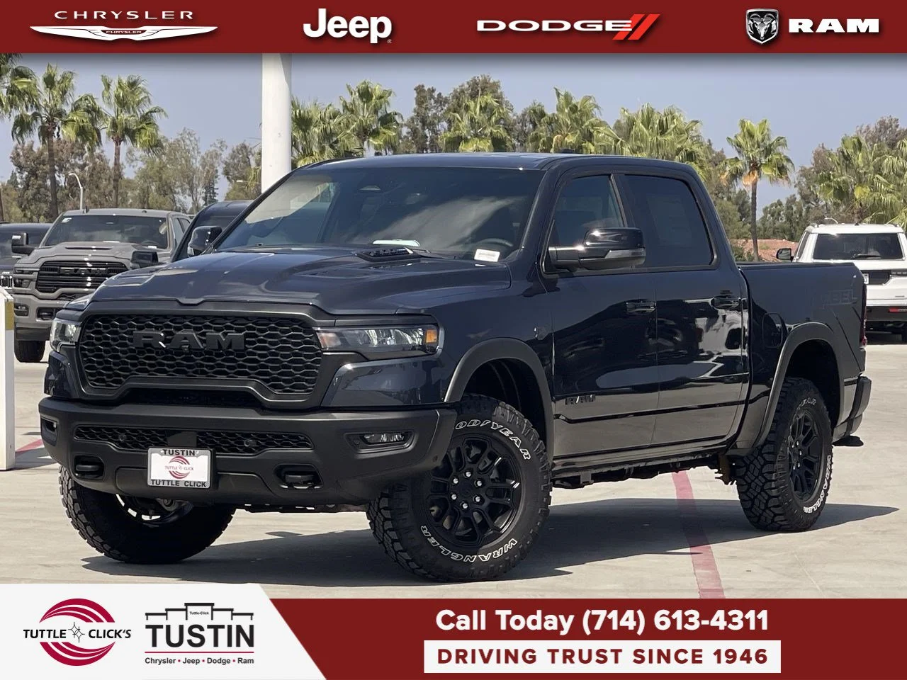 New 2027 Forged Blue Metallic Exterior Paint RAM Rebel image 1