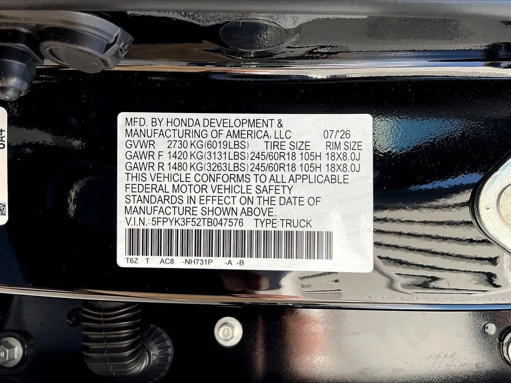 New 2026 Crystal Black Pearl Honda RTL image 20