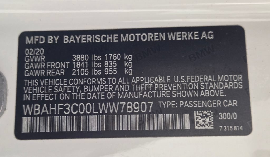 Certified Used 2020 Alpine White BMW sDrive30i image 33