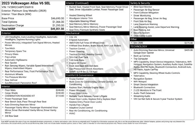 Used 2023 Gray Volkswagen SEL image 6