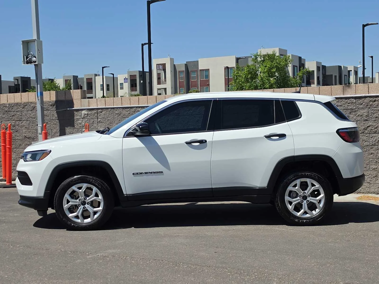 Used 2025 Bright White Clearcoat Jeep Sport image 6