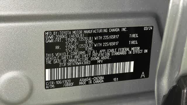 Used 2024 Silver Sky Metallic Toyota LE image 12