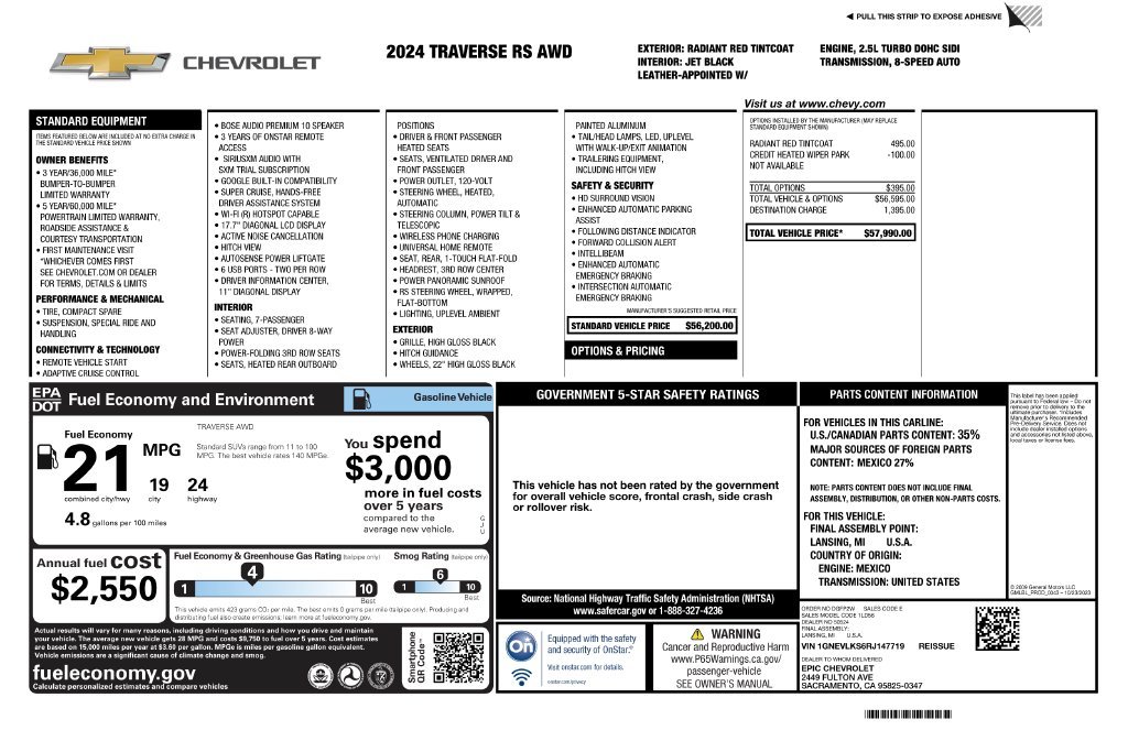Certified Used 2024 Red Chevrolet RS image 4