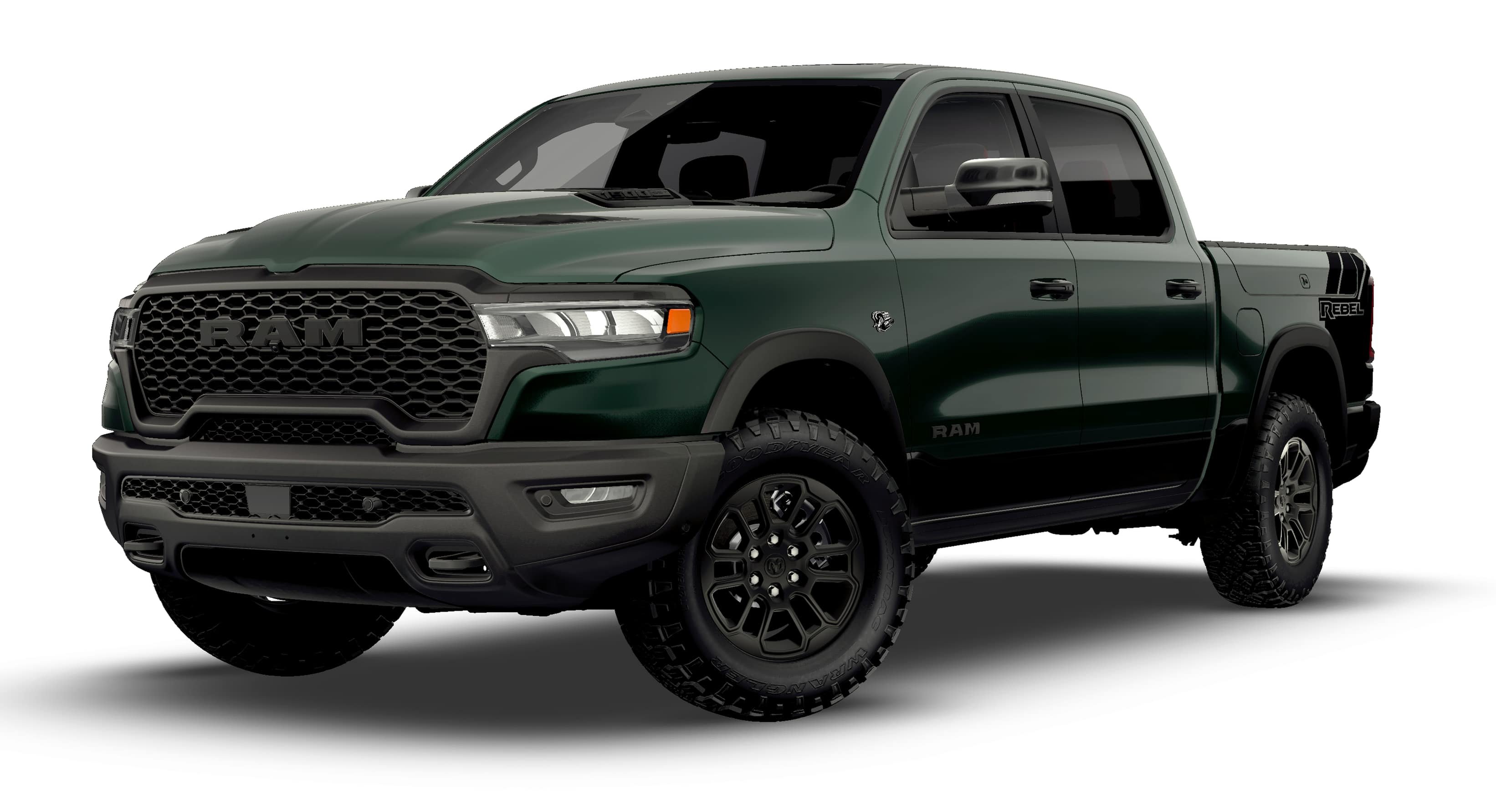 New 2026 Serrano-Green Metallic Exterior Paint RAM REBEL image 1
