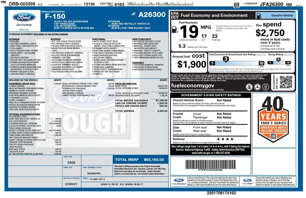 Used 2018 Red Ford Lariat image 5