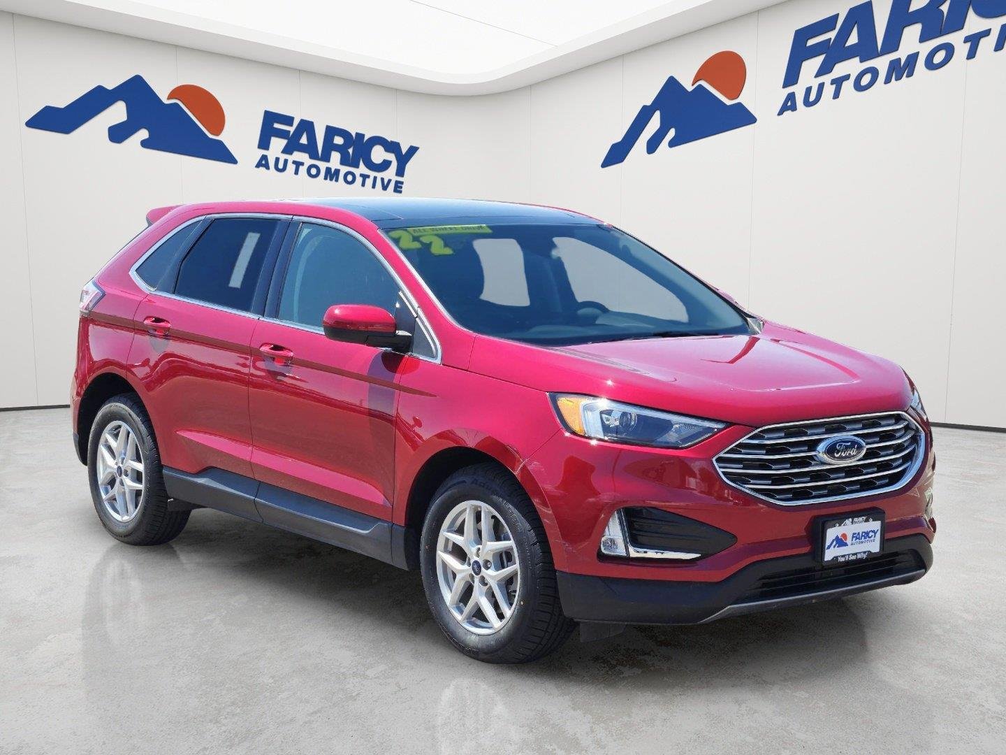Used 2022 Rapid Red Metallic Tinted Clearcoat Ford SEL image 3
