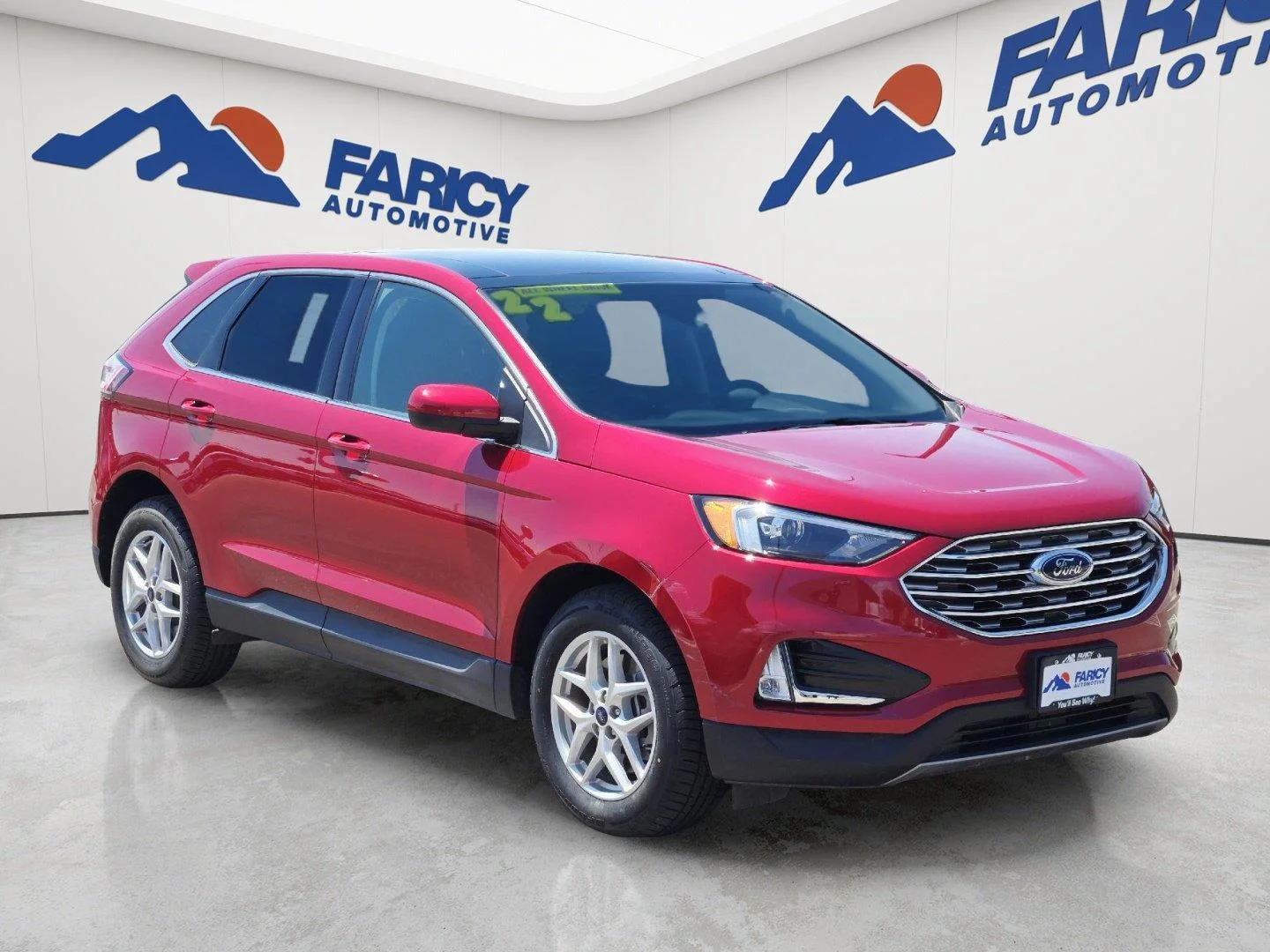 Used 2022 Rapid Red Metallic Tinted Clearcoat Ford SEL image 3