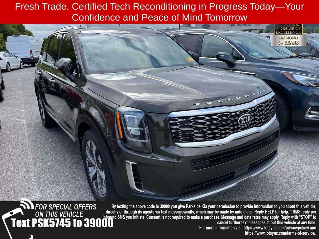 Used 2021 Green Kia EX image 1