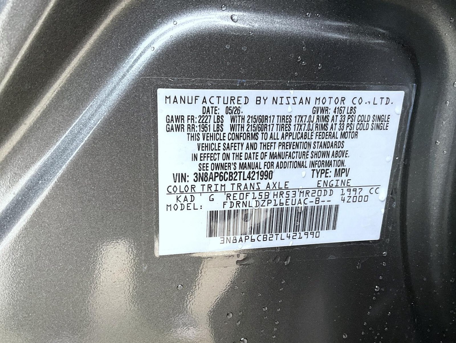 New 2026 Gun Metallic Nissan SV image 25