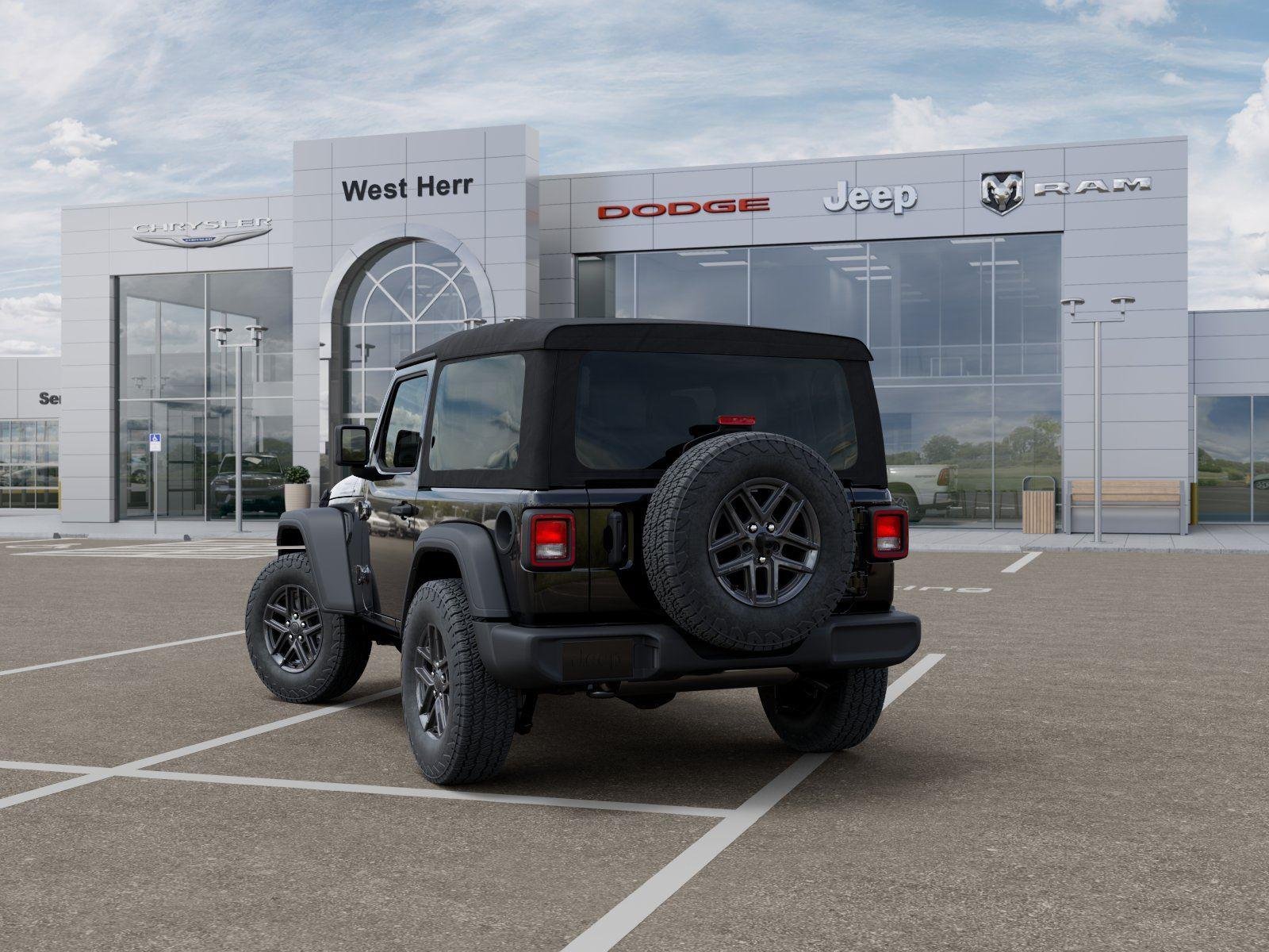 New 2026 Black Clear-Coat Exterior Paint Jeep WRANGLER 2-DOOR SPORT S image 3