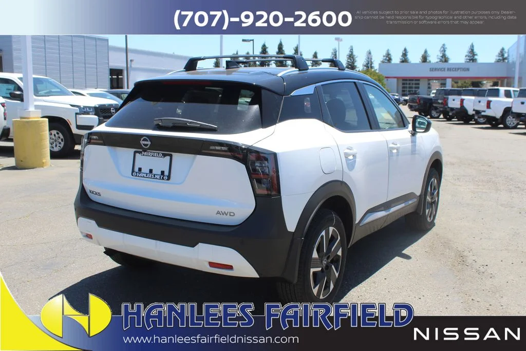 New 2026 Aspen White TriCoat / Super Black Two-tone Nissan SV image 7