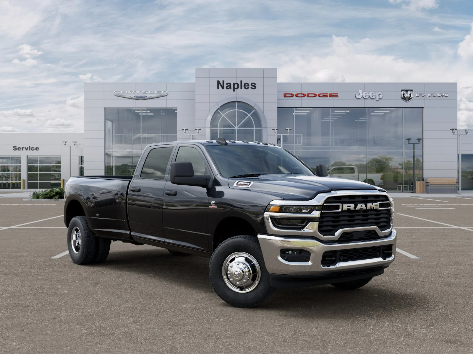 New 2026 Diamond Black Crystal Pearl-Coat Exterior Paint RAM Tradesman image 5