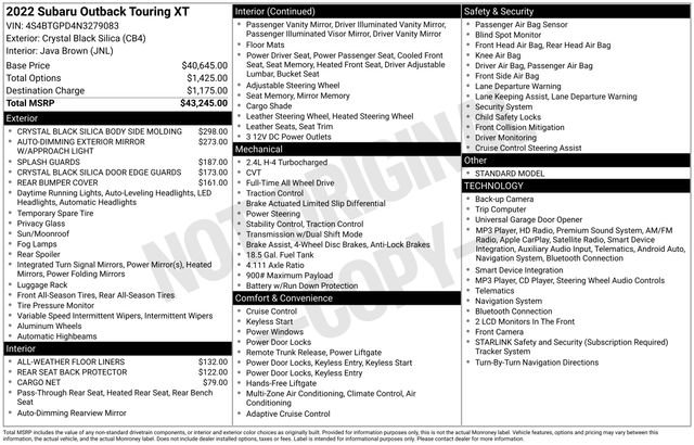 Used 2022 Black Subaru Touring XT image 2