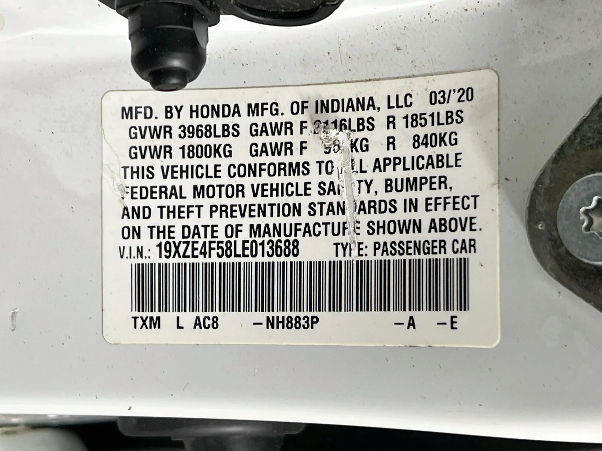 Used 2020 White Honda EX image 27