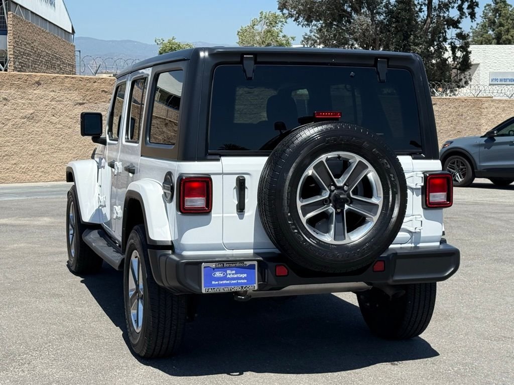 Certified Used 2022 Bright White Clearcoat Jeep Unlimited Sahara image 5