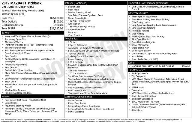 Used 2019 Gray Mazda Base image 35