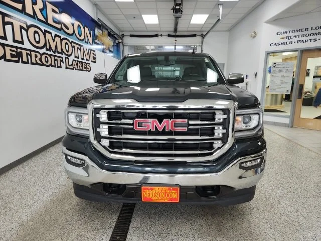 Used 2018 GMC Sierra 1500 SLT with VIN 3GTU2NEC0JG459411 for sale in Detroit Lakes, Minnesota