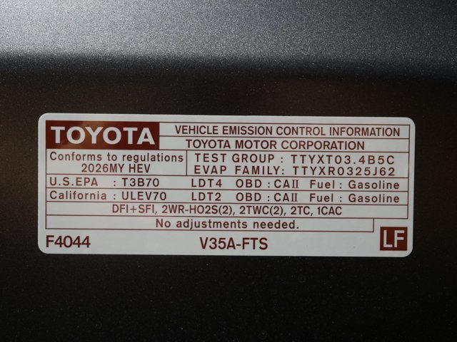 New 2026 Magnetic Gray Metallic Toyota Limited Hybrid image 30