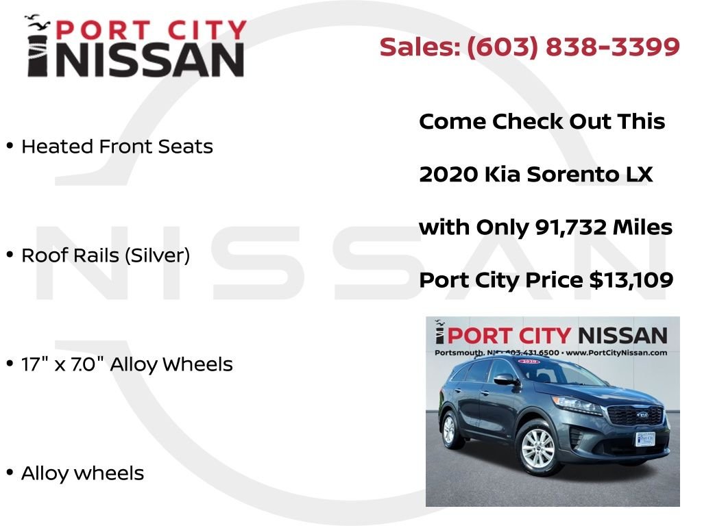 Used 2020 Gravity Grey Kia LX w/convenience pkg & 3rd row seat image 27