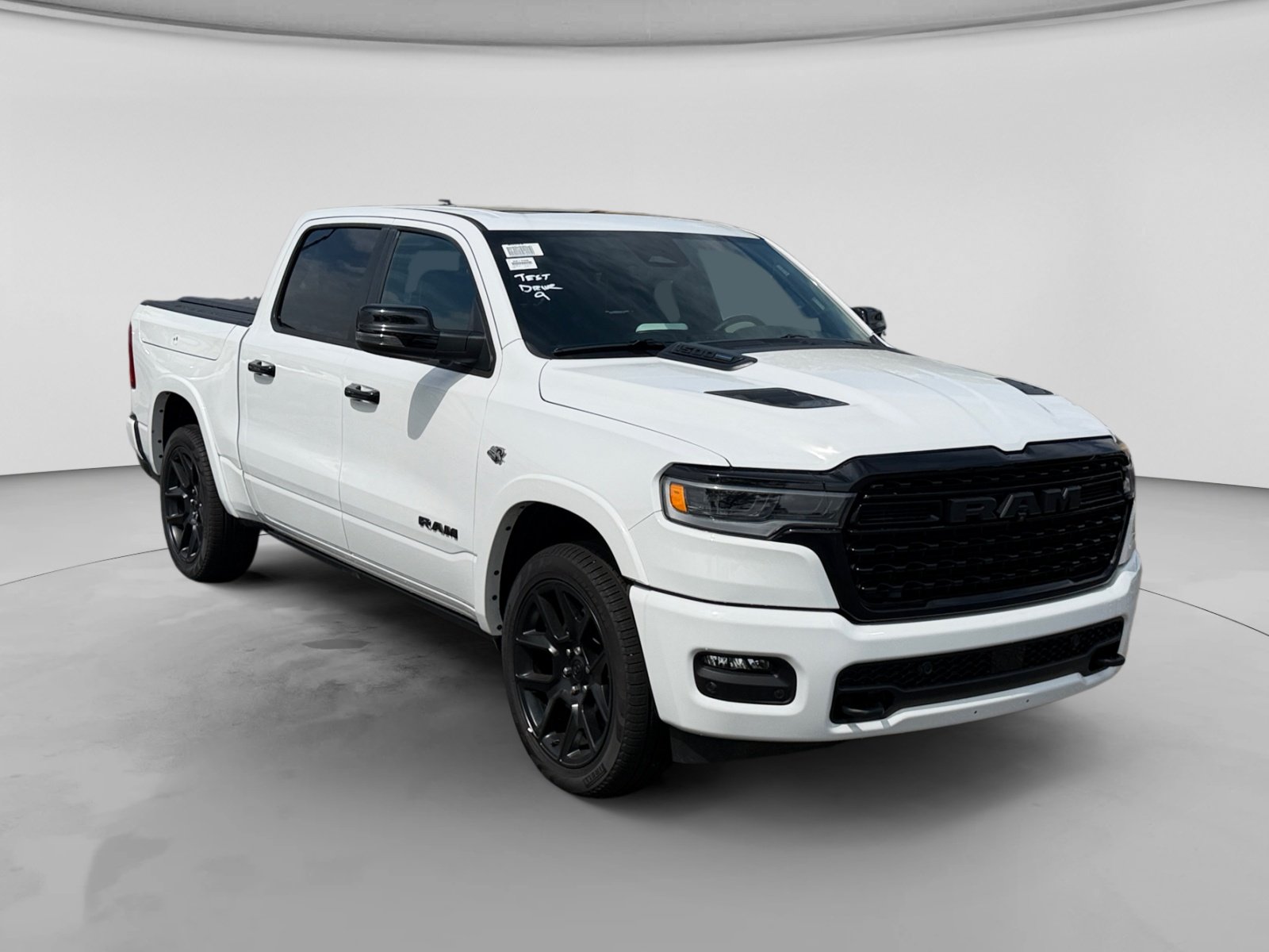 New 2026 Bright White Clear-Coat Exterior Paint RAM Limited 4x4 Crew Cab 5