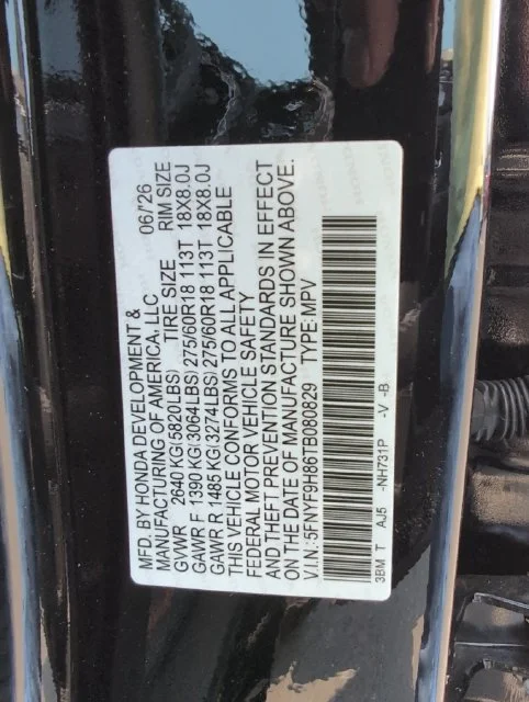 Certified Used 2026 Crystal Black Pearl Honda TrailSport Elite Blackout image 18