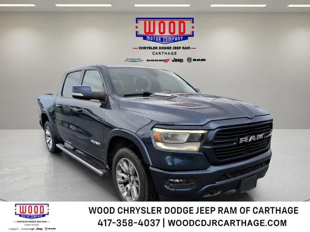 Used 2020 Patriot Blue Pearlcoat Ram Laramie image 1