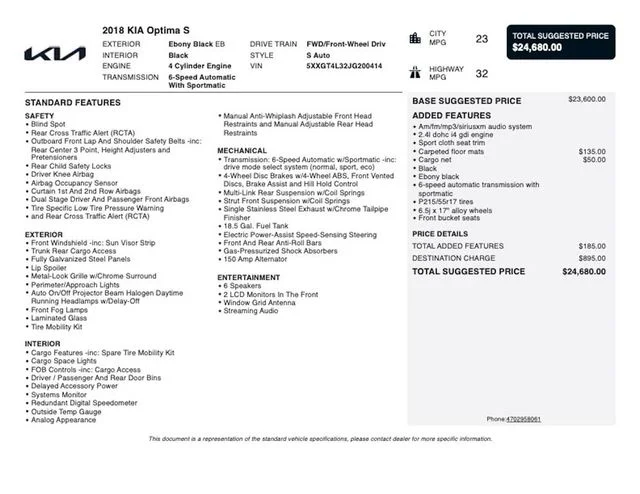 Used 2018 Black Kia S image 4