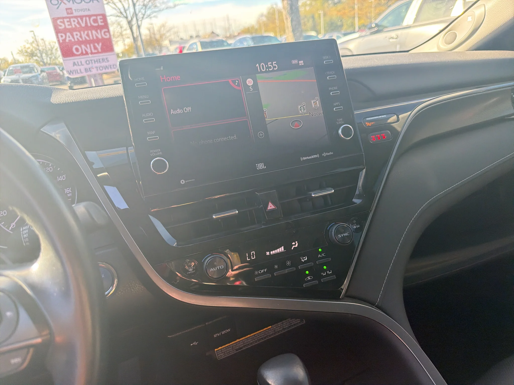 Used 2021 Supersonic Red/Midnight Black Metallic Toyota Hybrid XSE image 2
