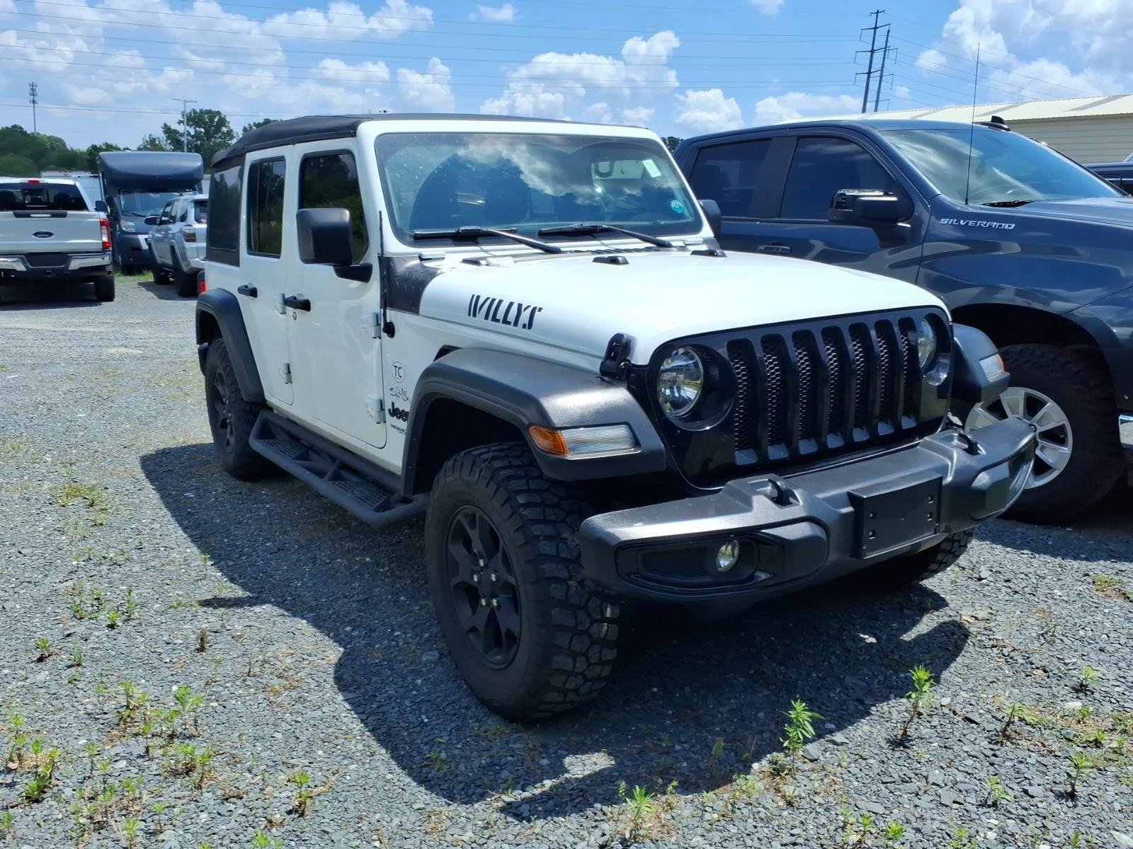 Used 2022 Bright White Clearcoat Jeep Unlimited Willys Sport image 5