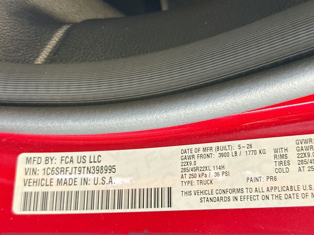 New 2026 Molten Red Pearl-Coat Exterior Paint RAM Laramie image 14