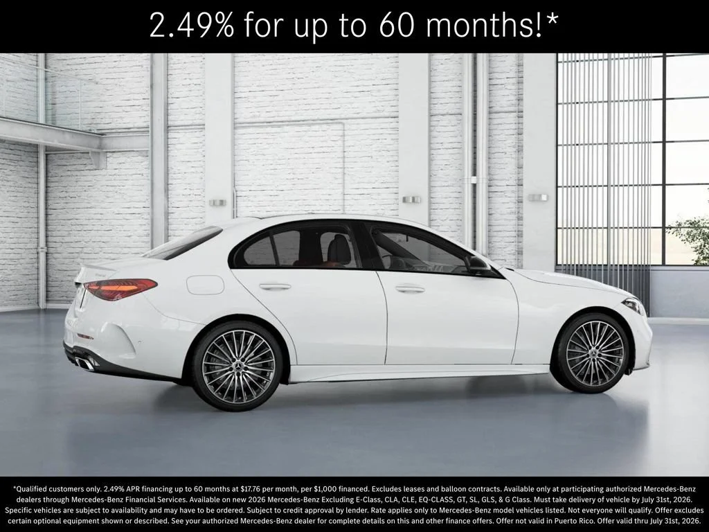 New 2026 Polar White Mercedes-Benz C 300 image 60
