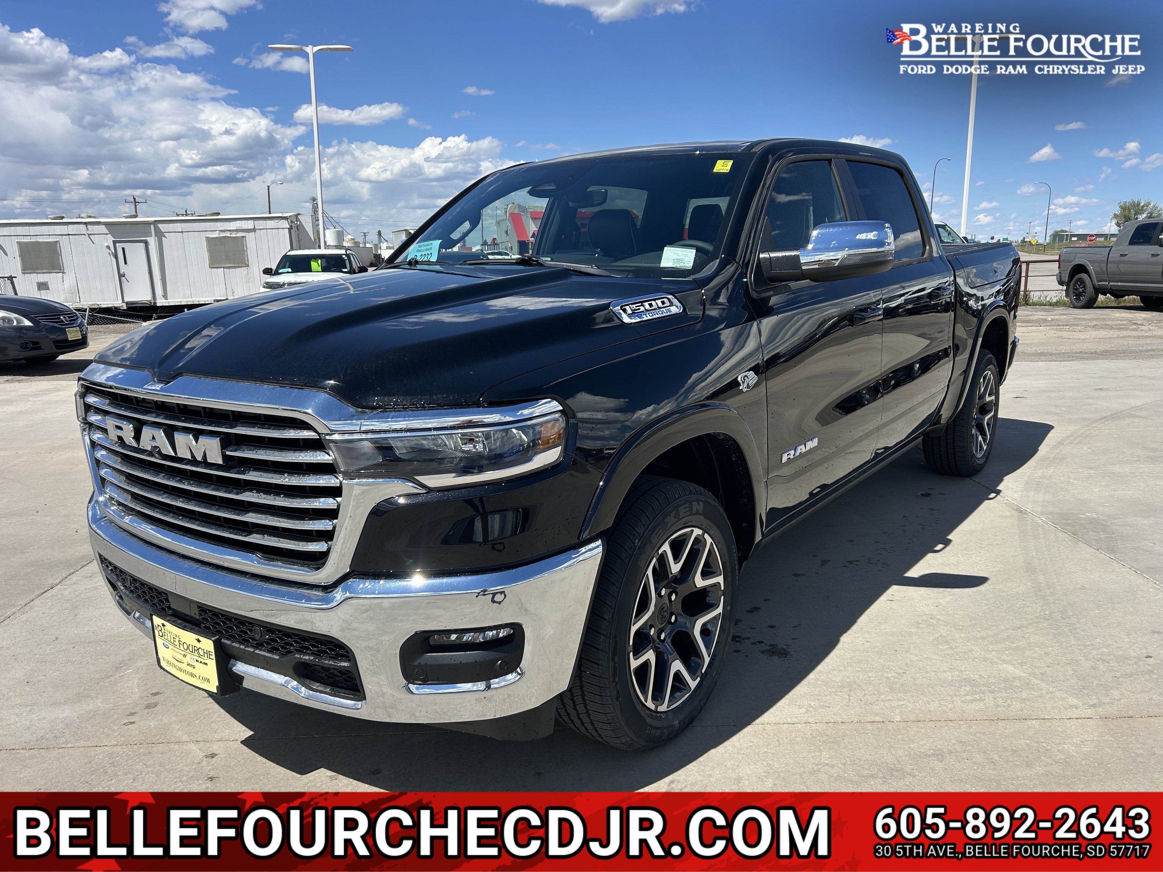 New 2026 Diamond Black Crystal Pearlcoat Ram Laramie image 1
