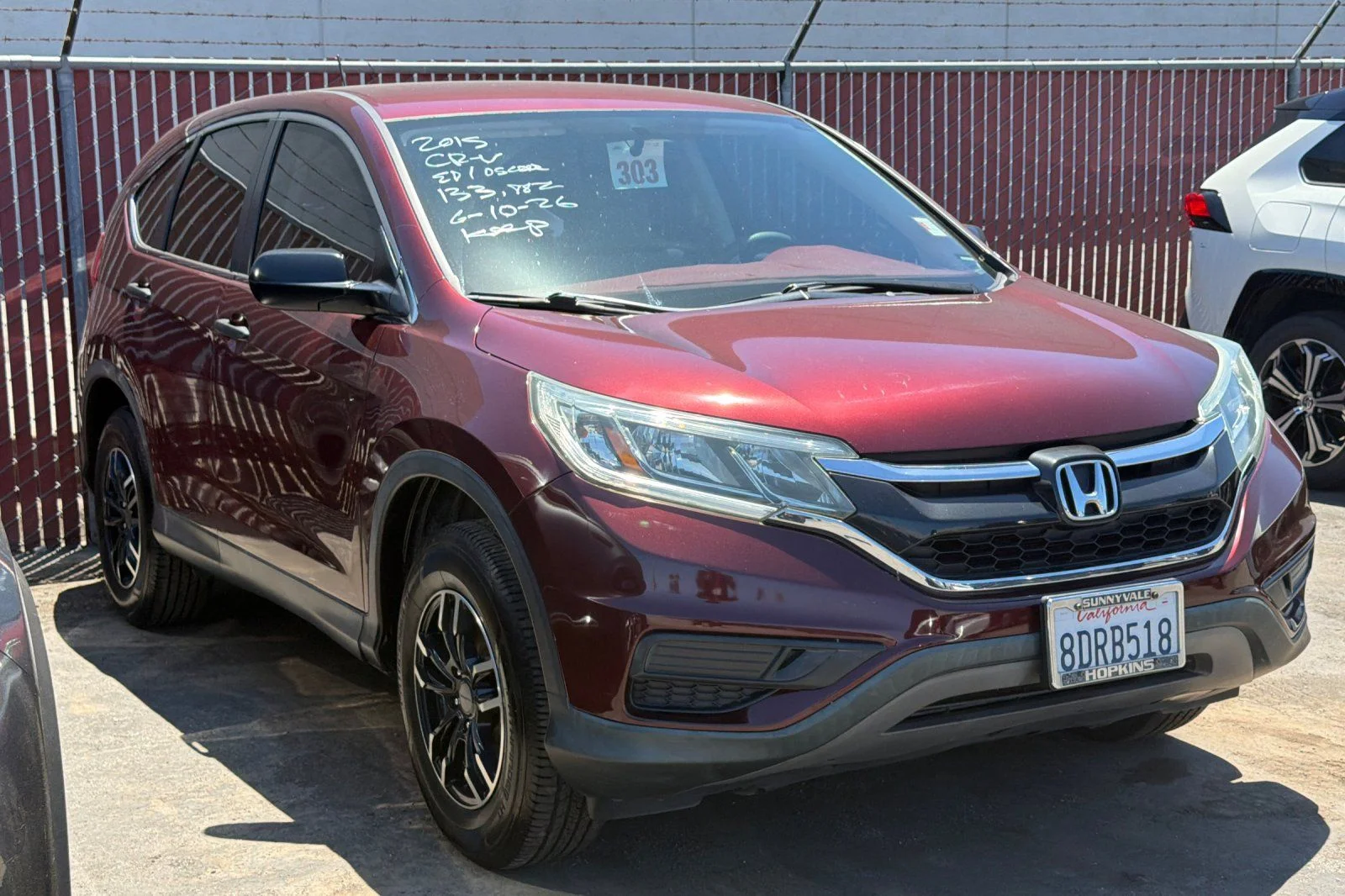 Used 2015 Honda CR-V LX with VIN 2HKRM3H30FH522411 for sale in Gilroy, CA