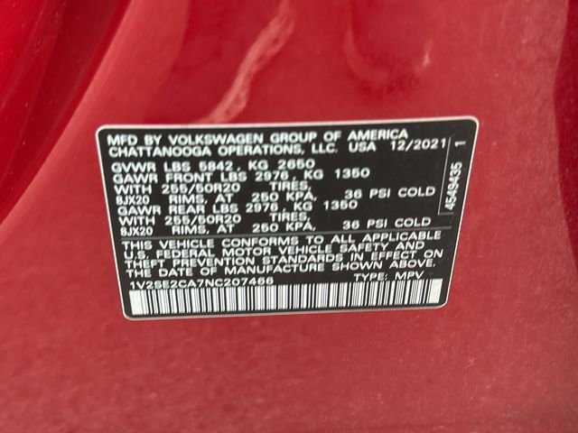 Used 2022 Blue Volkswagen 3.6L V6 SEL R-Line image 19