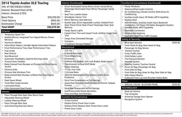 Used 2014 White Toyota XLE Touring image 2