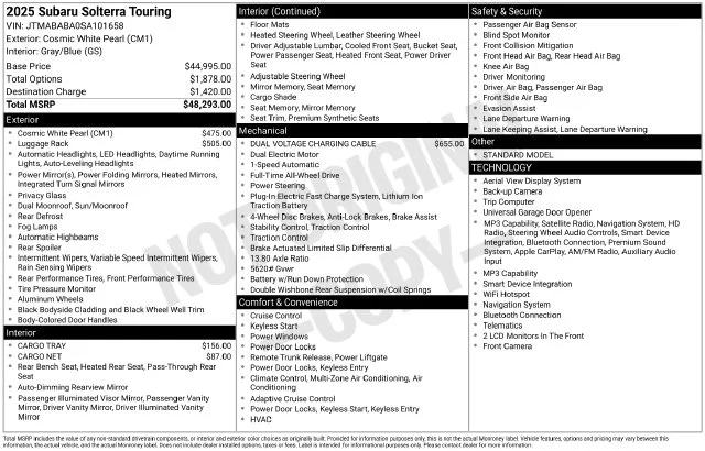 Used 2025 White Subaru Touring image 3