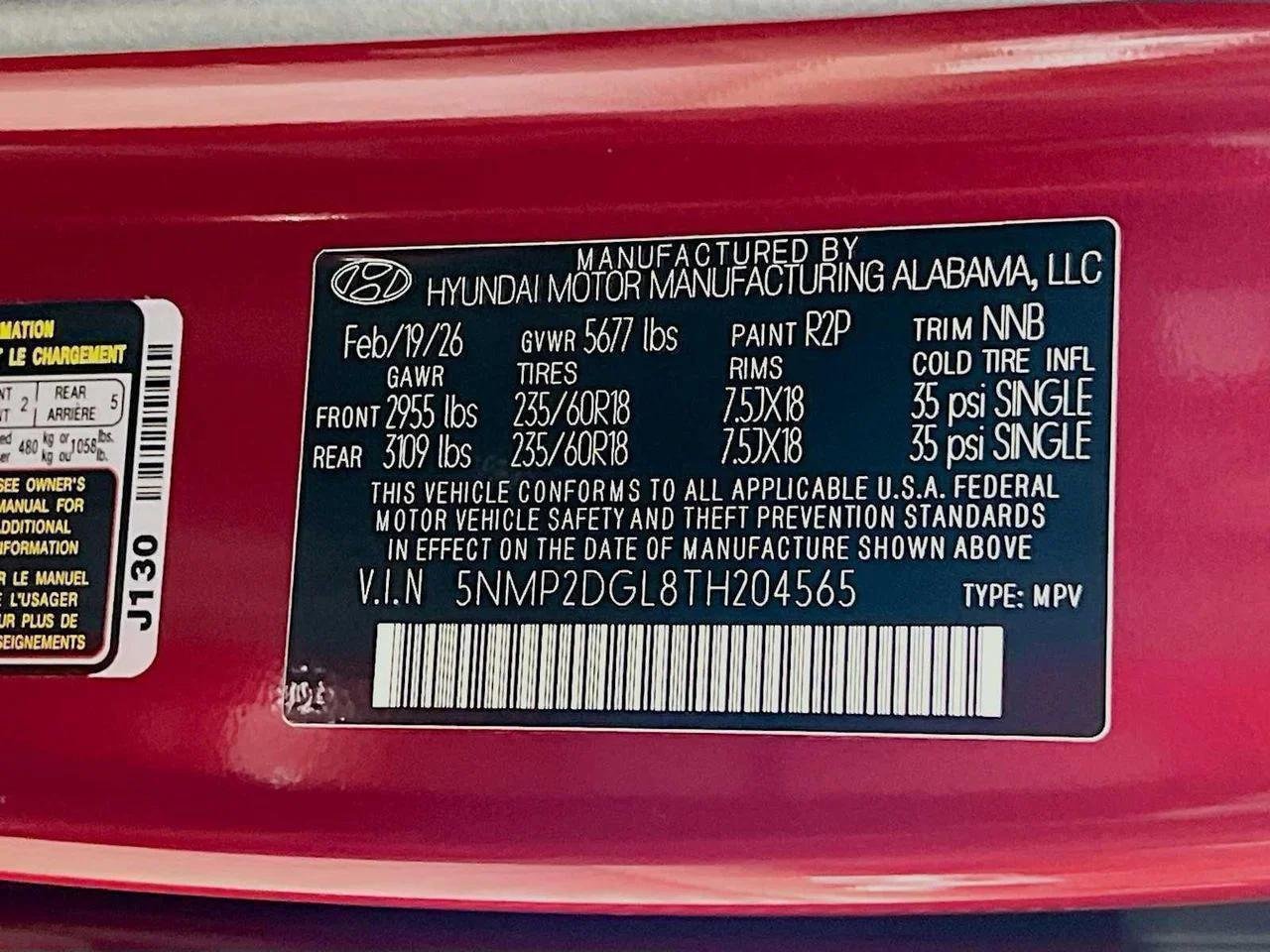 New 2026 Ultimate Red Hyundai SEL AWD image 21