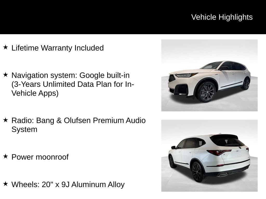 New 2026 Platinum White Pearl Acura w/A-Spec Package image 5