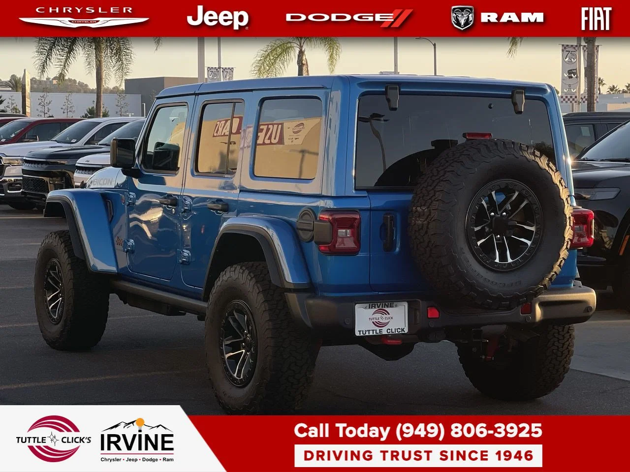 New 2026 Hydro Blue Pearl-Coat Exterior Paint Jeep Rubicon X image 10