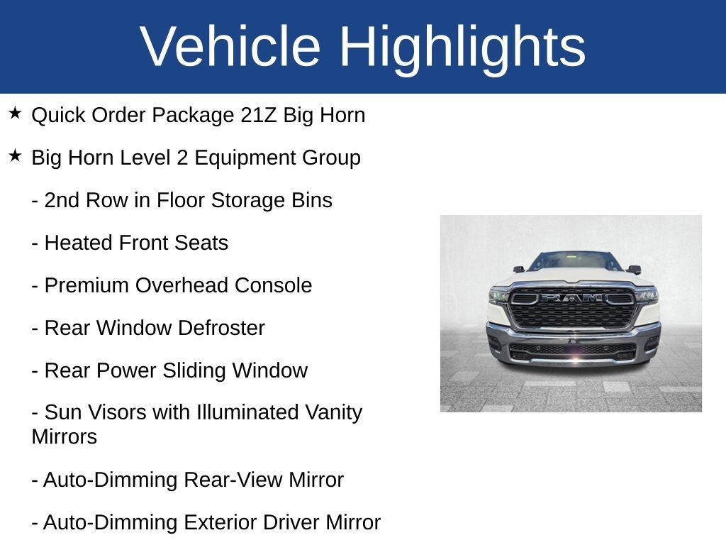 Used 2026 White Ram Big Horn Crew Cab 4x4 5
