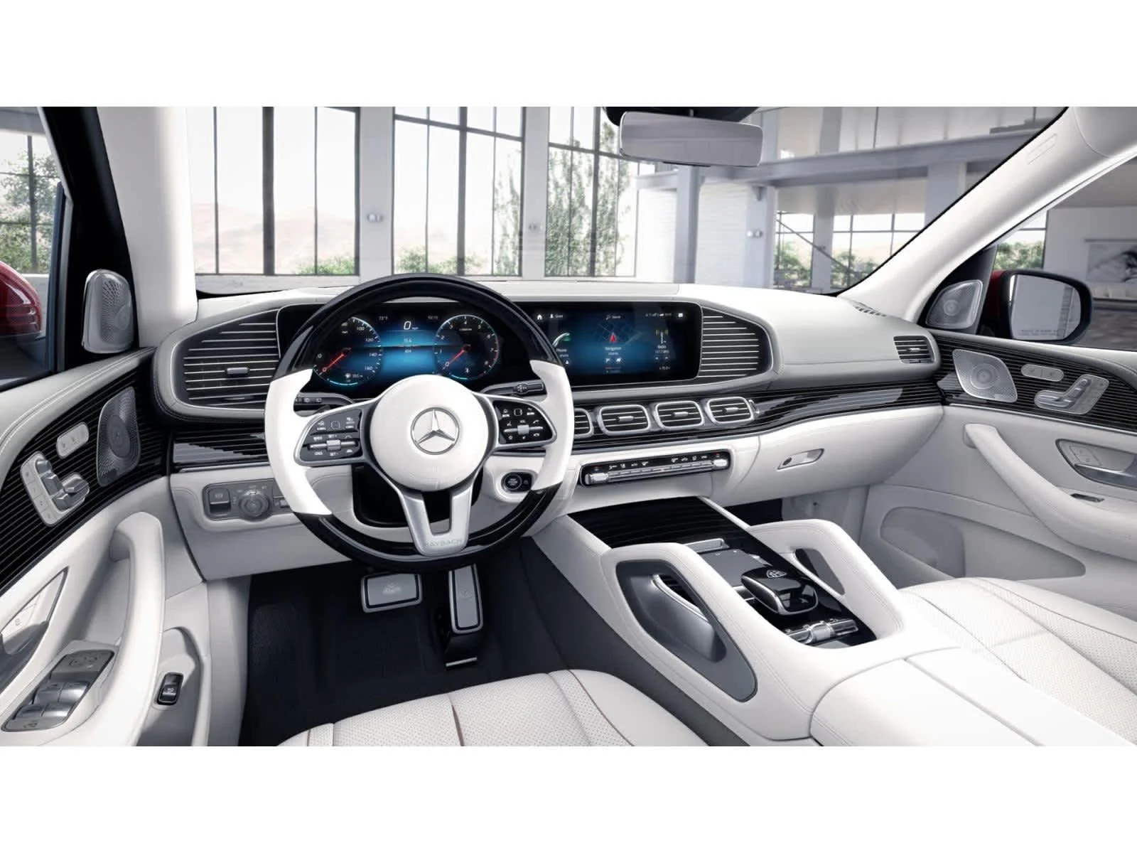 Used 2022 MANUFAKTUR Cardinal Red Metallic Mercedes-Benz Maybach GLS 600 image 2