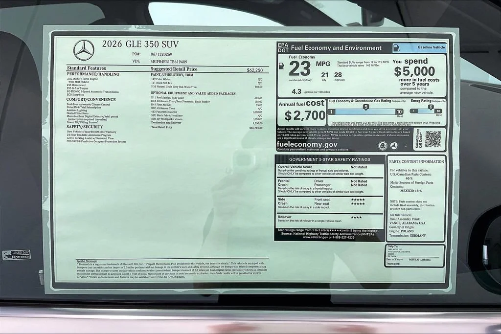 New 2026 Polar White Mercedes-Benz GLE 350 image 32